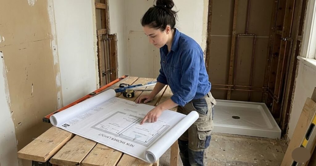 How to Plumb a Shower-a plumber girl Planning the Shower Layout