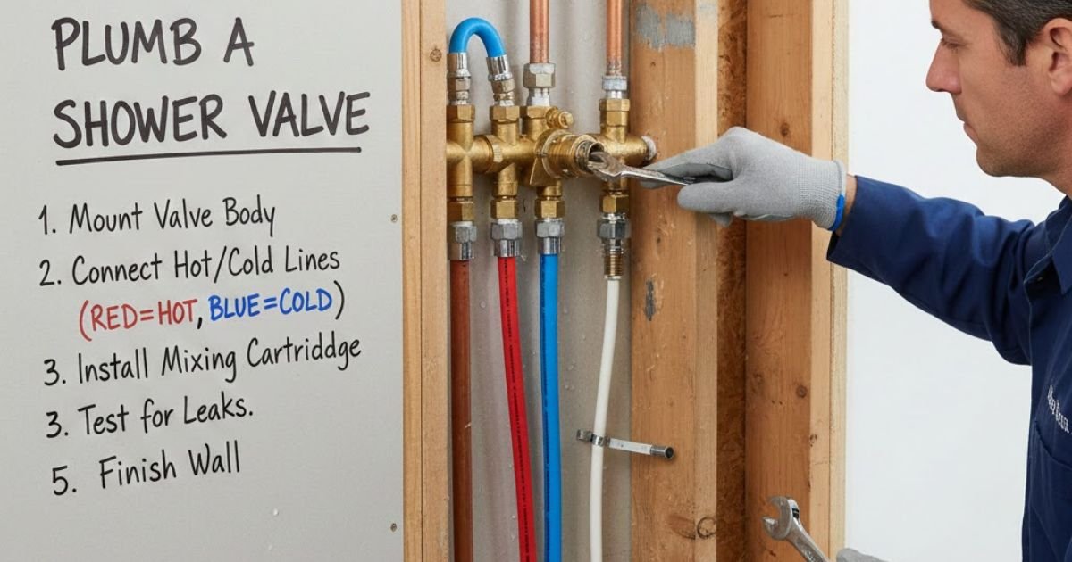 How to Plumb a Shower Valve (Step-by-Step DIY Guide) - Plumbing Guider