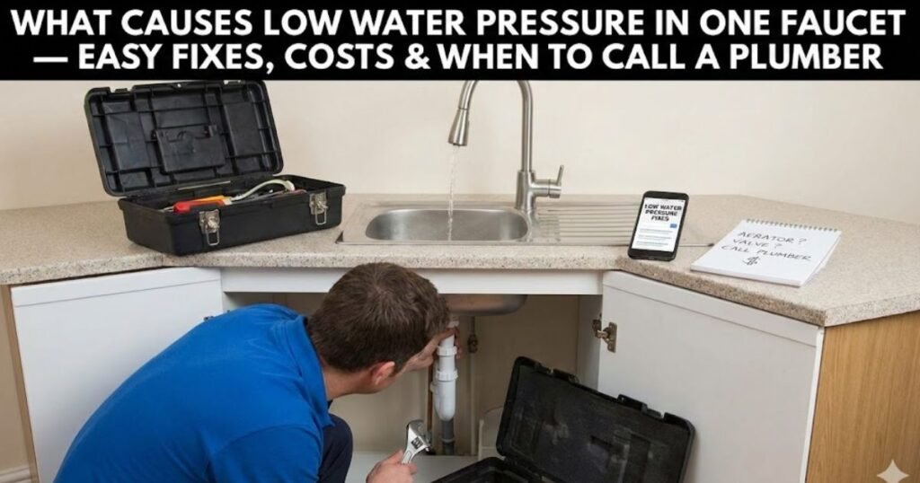 What Causes Low Water Pressure in One Faucet — Easy Fixes, Costs & When to Call a Plumber