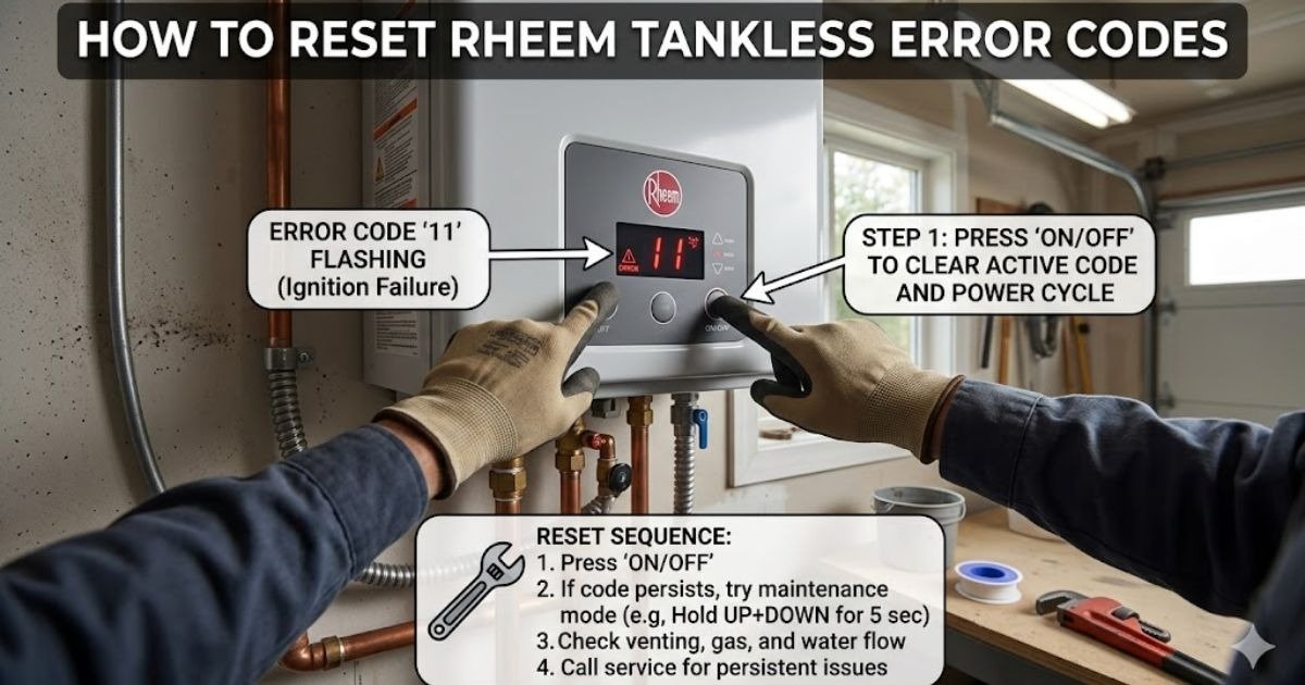 How to Reset Rheem Tankless Water Heater Error Codes