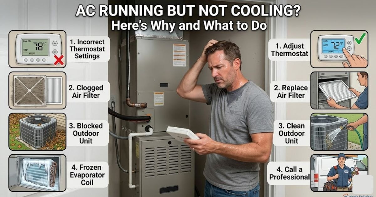 AC Running but Not Cooling? Here’s Why and What to Do