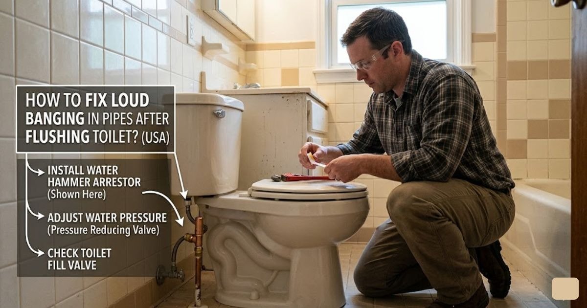 How to Fix Loud Banging in Pipes After Flushing Toilet?