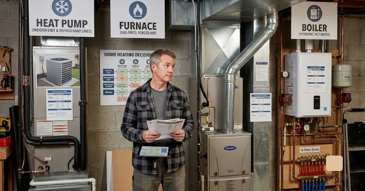 Heat Pump vs. Furnace vs. Boiler: Cost & Efficiency Comparison